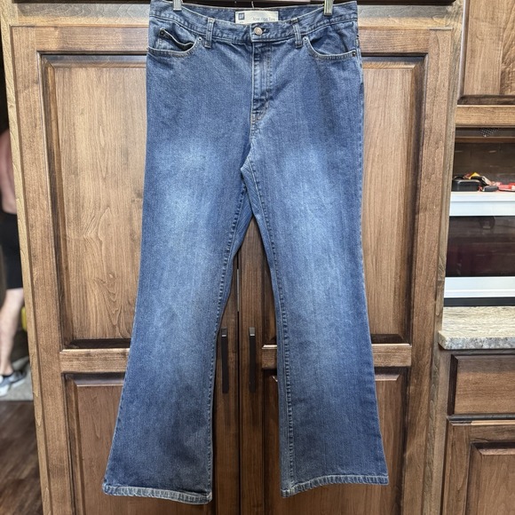 Vintage GAP Low Rise Flare Jeans 12R Blue Y2K Stretch Denim Made‎ in Madagascar - Picture 1 of 9